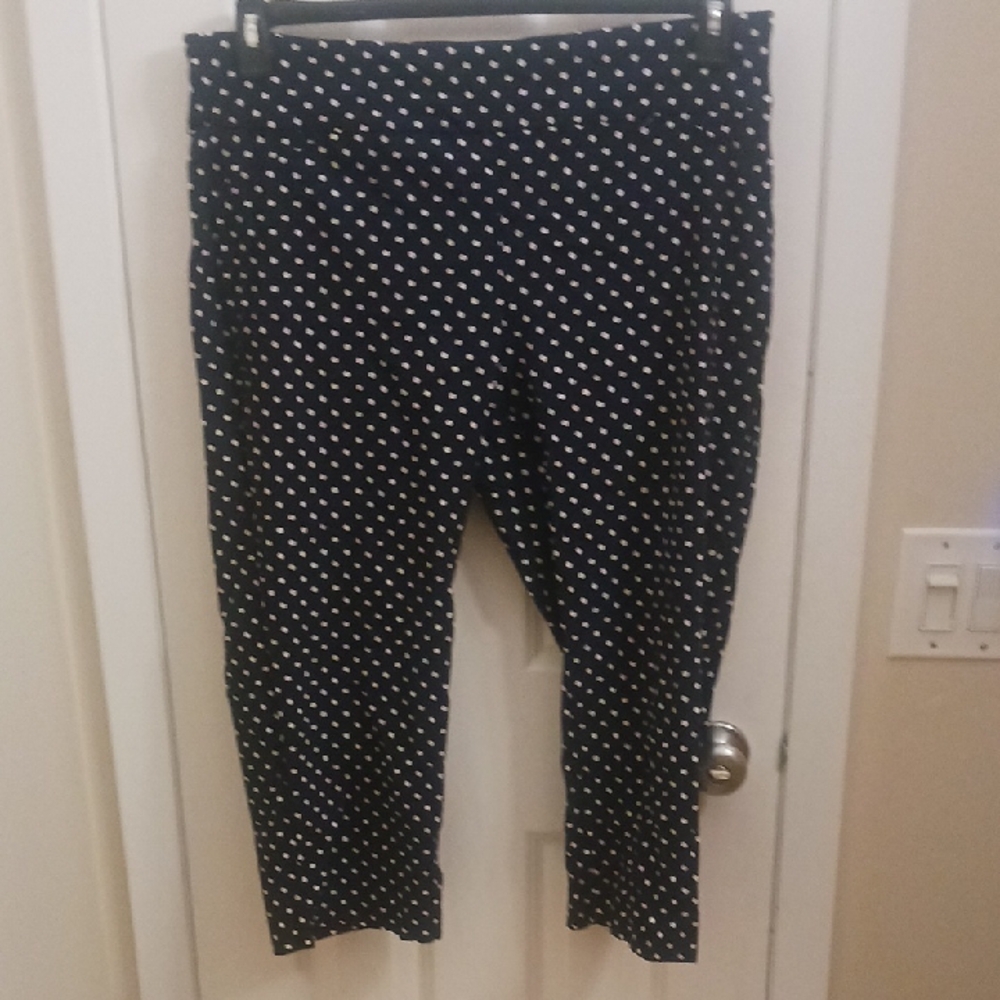 Charter Club Navy Polka Dot Capris